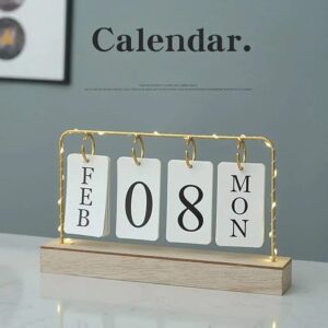 Calendario De Escritorio Con Luces LED